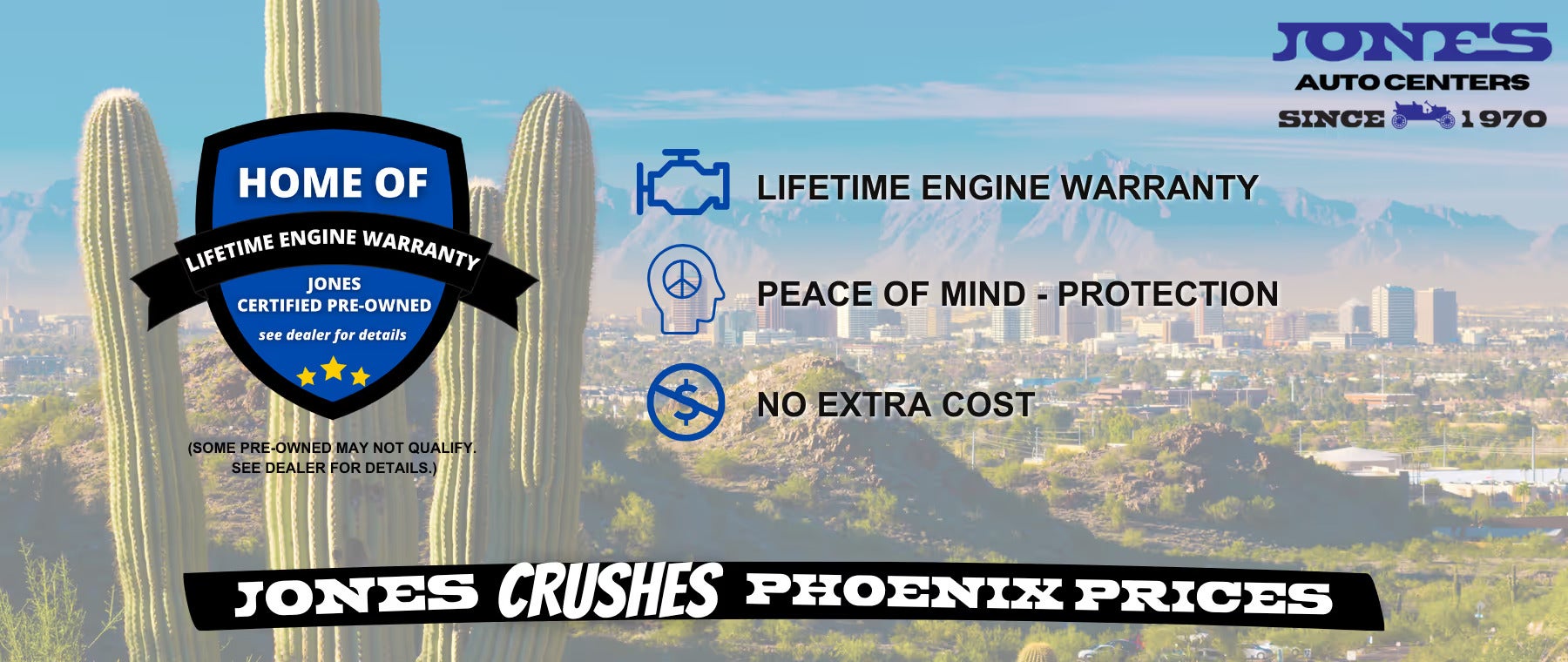 Jones Ford Lifetime Powertrain Warranty Logo